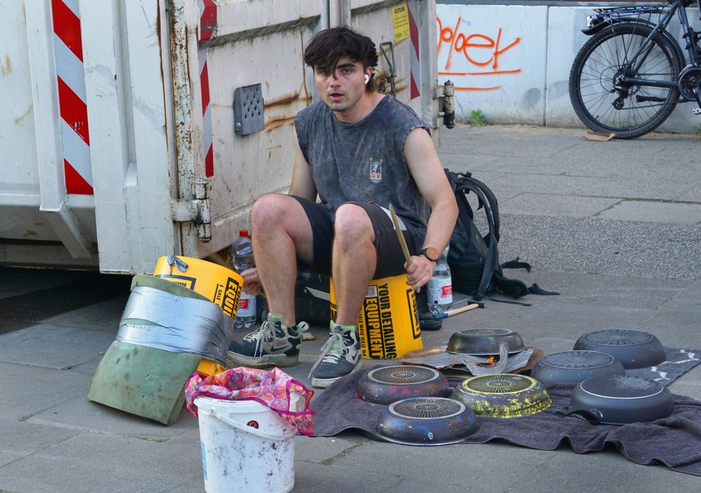 Straßenmusiker beim Hafengeburtstag