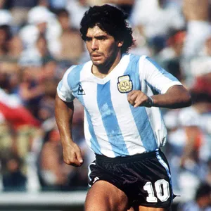 Diego Maradona bei einem Spiel für Argentinien