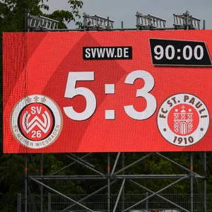 Anzeigetafel nach dem letzten Saisonspiel 2019/20
