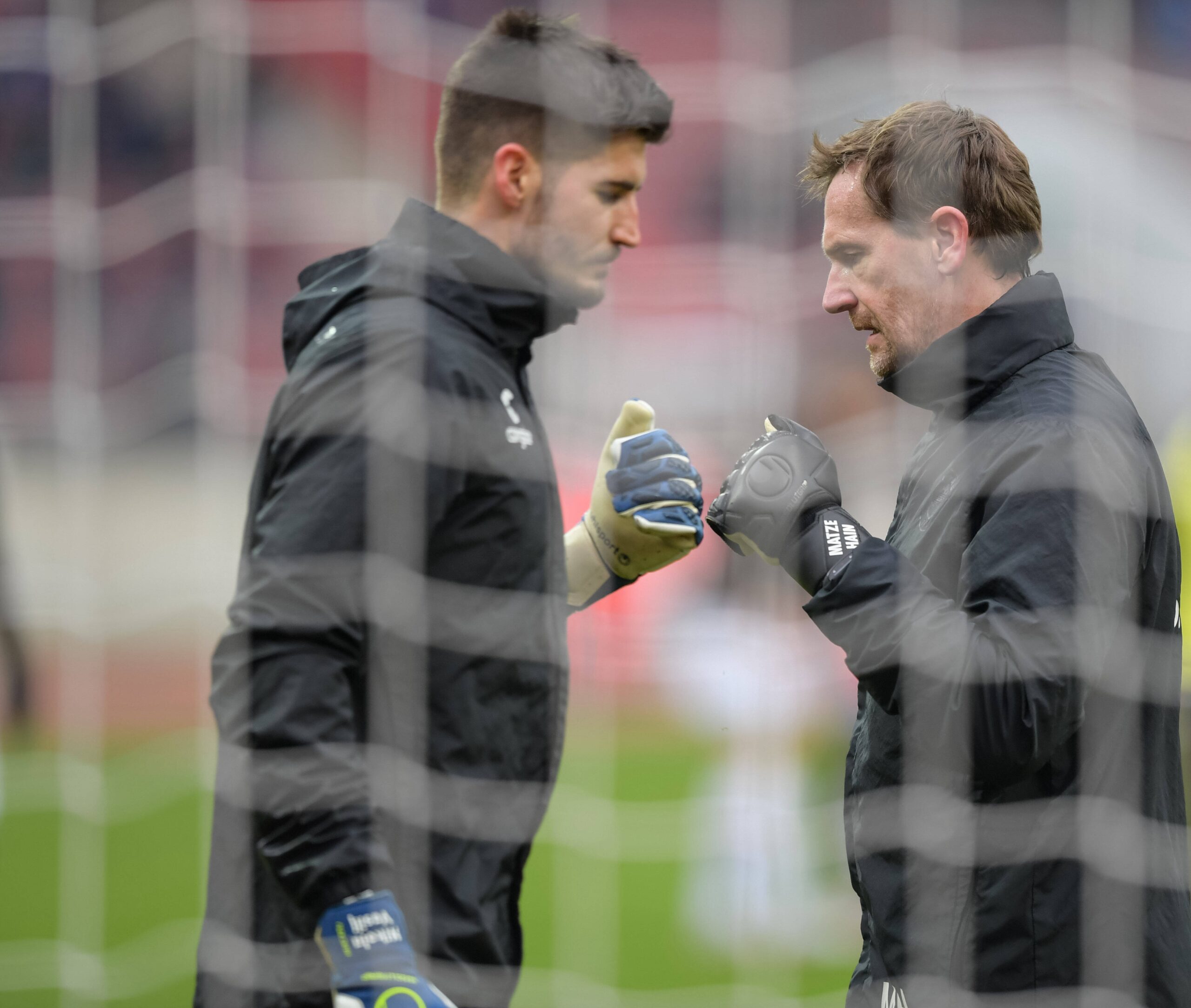 Nikola Vaslij und Torwarttrainer Mathias Hain