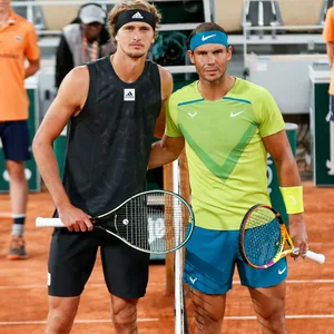 Alexander Zverev und Rafael Nadal bei den French Open 2022