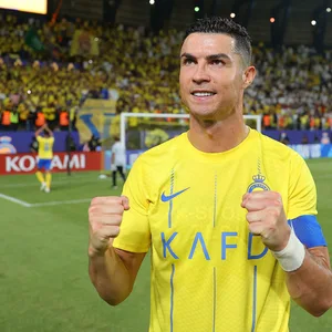Cristiano Ronaldo jubelt nach einem Spiel.
