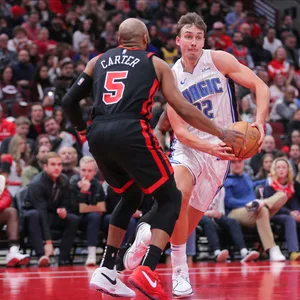 Der deutsche Basketballer Franz Wagner in Aktion.