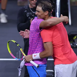 Rafael Nadal und Carlos Alcaraz beim Dreh für eine Netflix-Serie