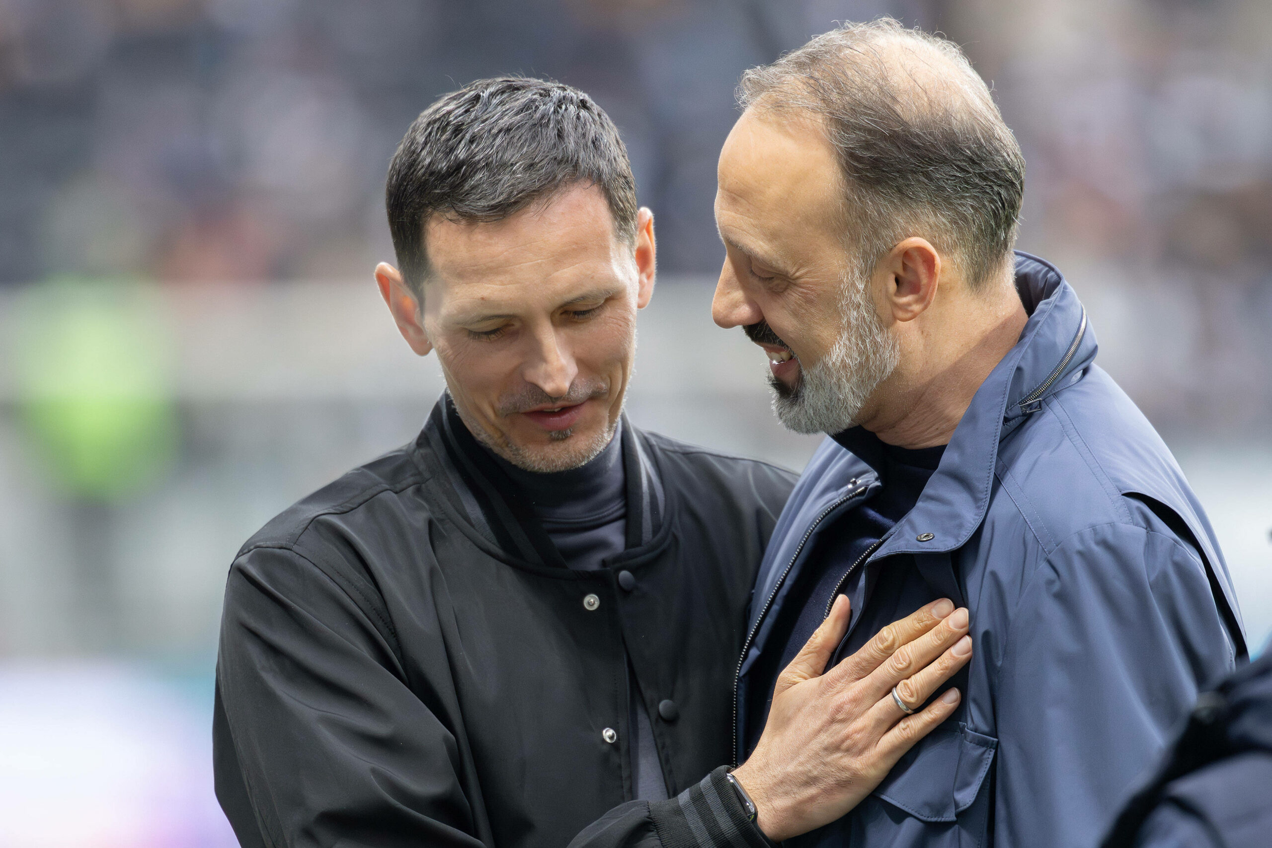 Dino Toppmöller mit Hoffenheims Trainer Pellegrino Matarazzo