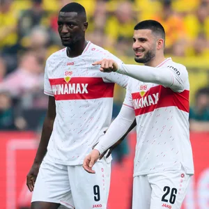 Serhou Guirassy und Deniz Undav beim Spiel in Dortmund