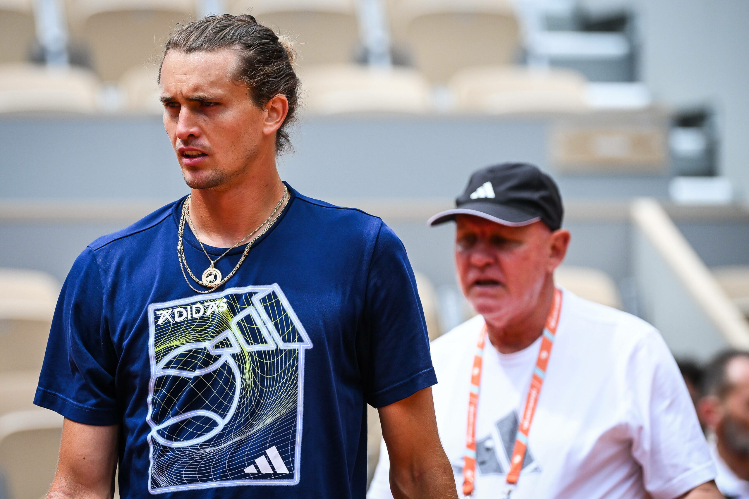 Zverev im Training bei den French Open.