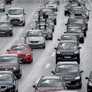 Stau auf der Autobahn