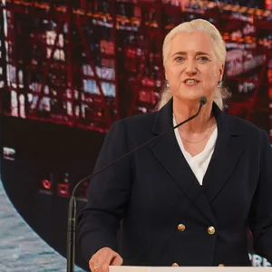 Angela Titzrath, Vorstandsvorsitzende der Hamburger Hafen und Logistik AG (HHLA, Archivbild).
