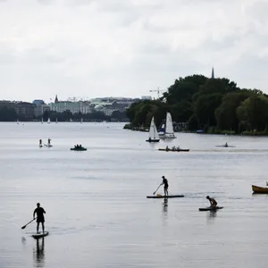 Wassersportler auf der Alster