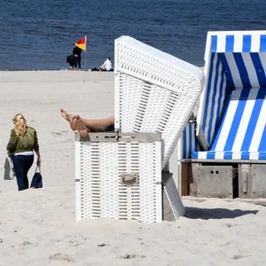 Ein Strandkorb auf Sylt