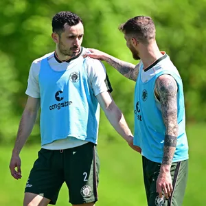 Manolis Saliakas und Marcel Hartel im St. Pauli-Training