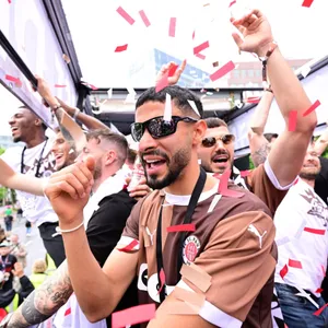 Elias Saad bei der Meister-Party