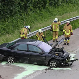 Eins der am Unfall beteiligten Fahrzeuge.