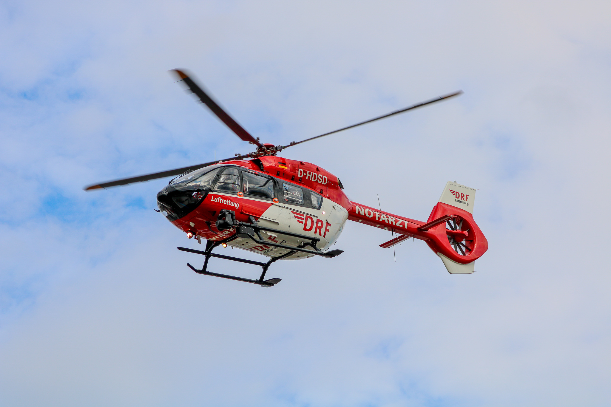 Rettungshubschrauber in der Luft