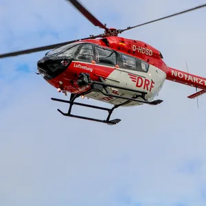 Rettungshubschrauber in der Luft