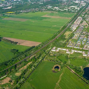 Oberbillwerder aus der Luft