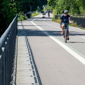 So sieht ein Radschnellweg in Nordrhein-Westfalen aus.