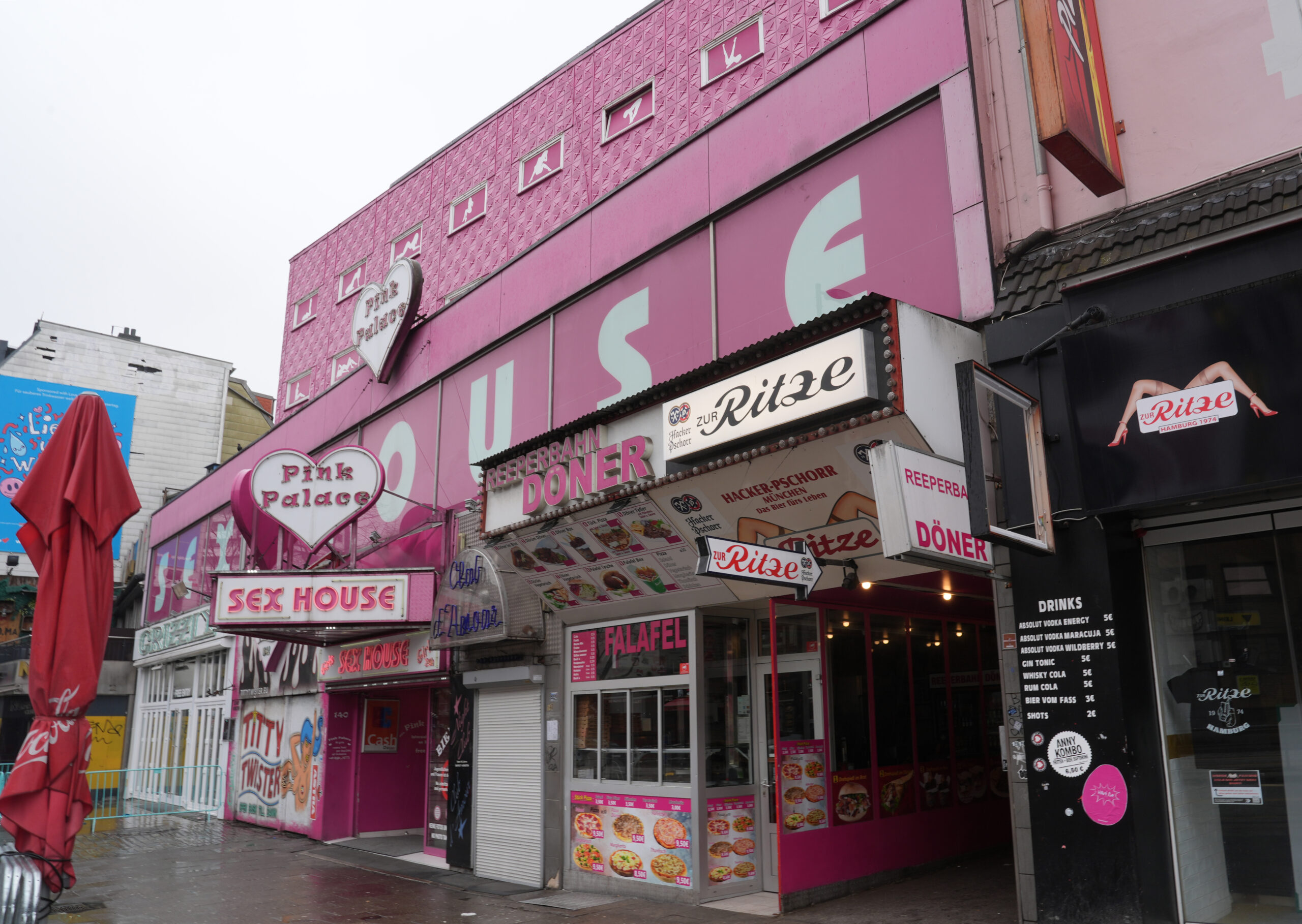 Laufhaus Pink Palace auf der Reeperbahn.