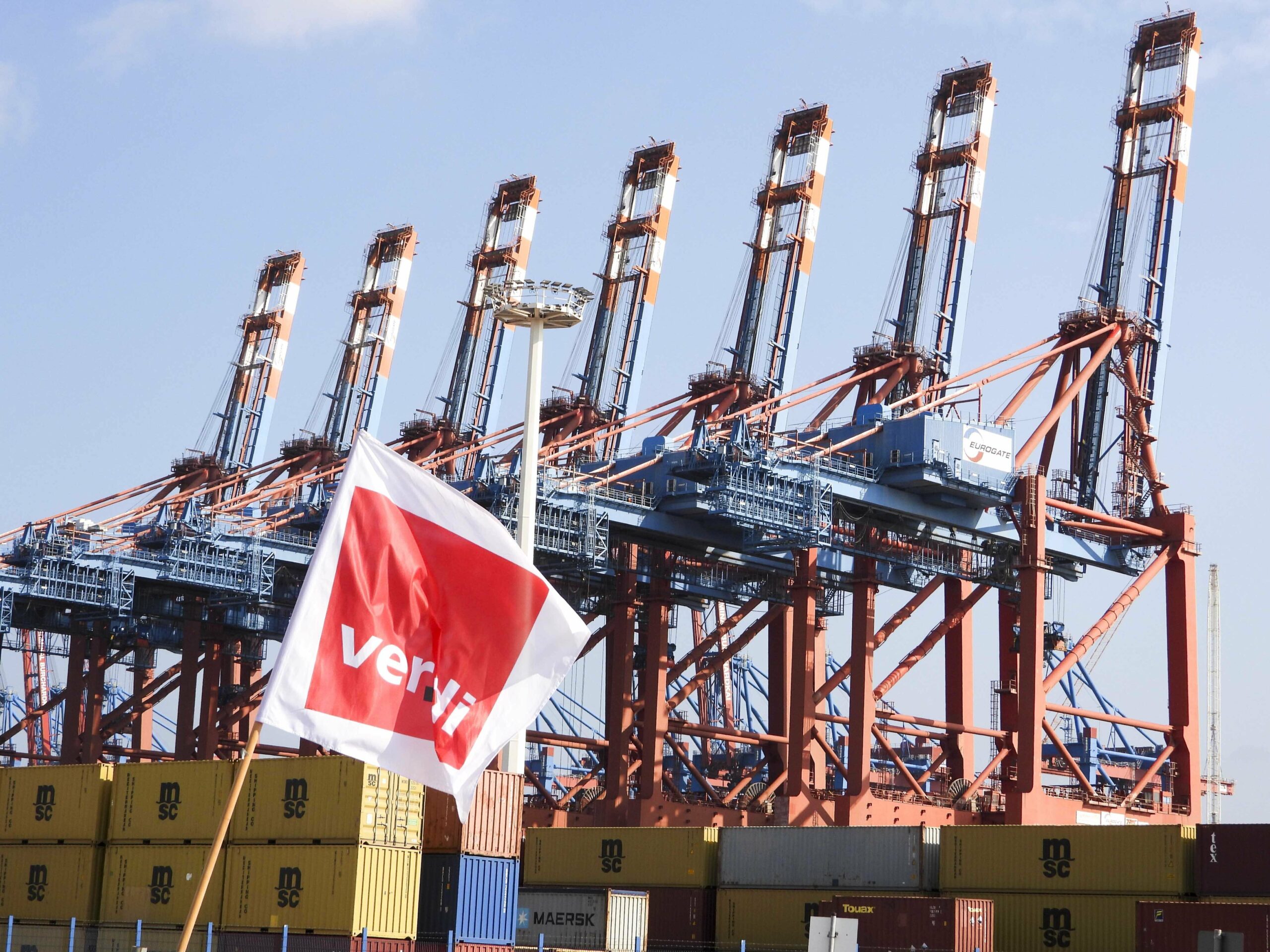 Die Gewerkschaft Verdi hat zum Streik im Hamburger Hafen aufgerufen. (Symbolbild)