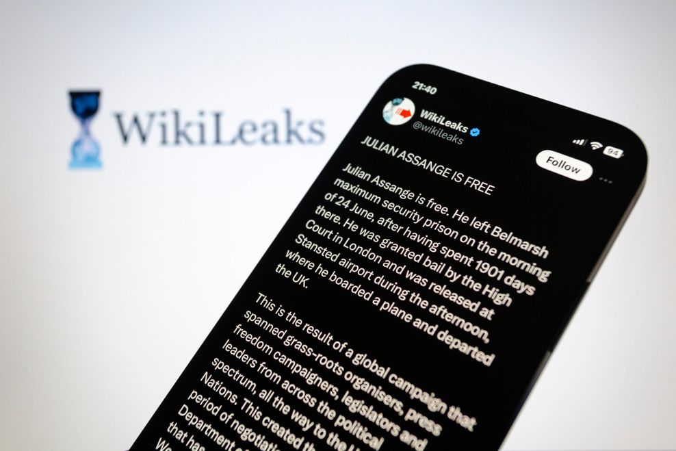 Diese Nachricht veröffentlichte Wikileaks auf X.