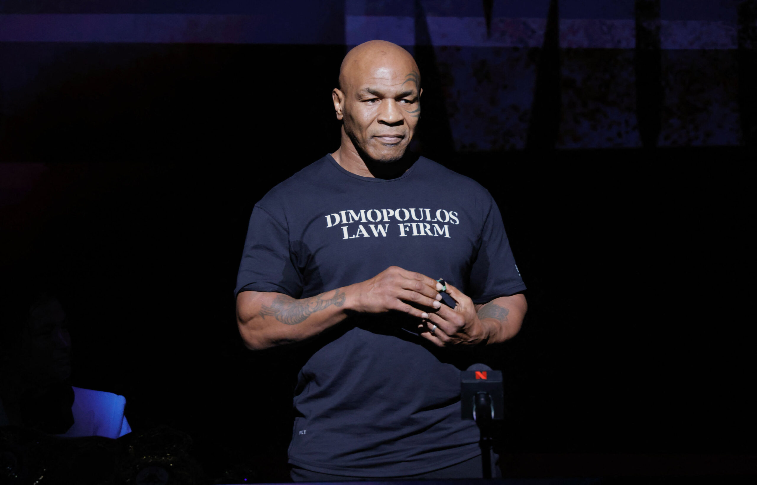 Mike Tyson bei einer Pressekonferenz in New York