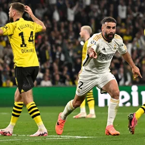 Dani Carvajal bejubelt sein Tor zum 1:0 gegen Borussia Dortmund