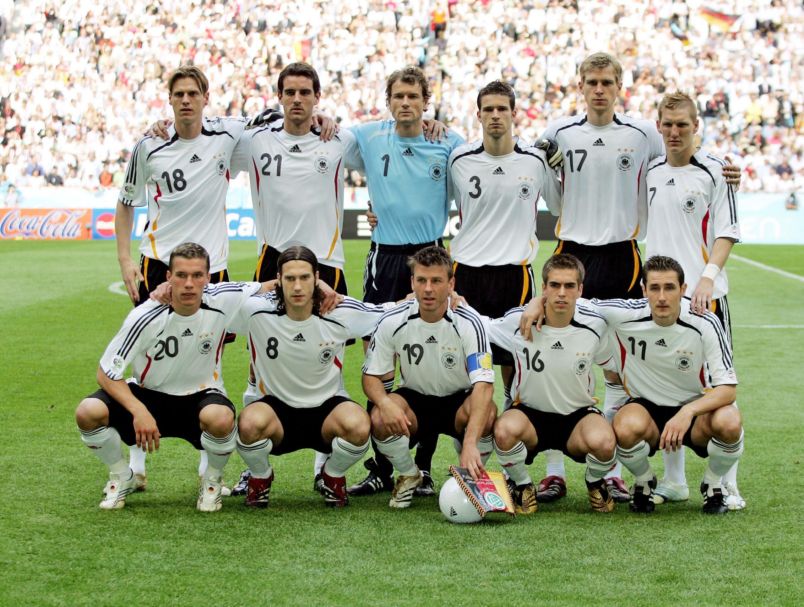 Mannschaftsfoto des DFB-Teams vor dem Eröffnungsspiel der WM 2006 gegen Costa Rica