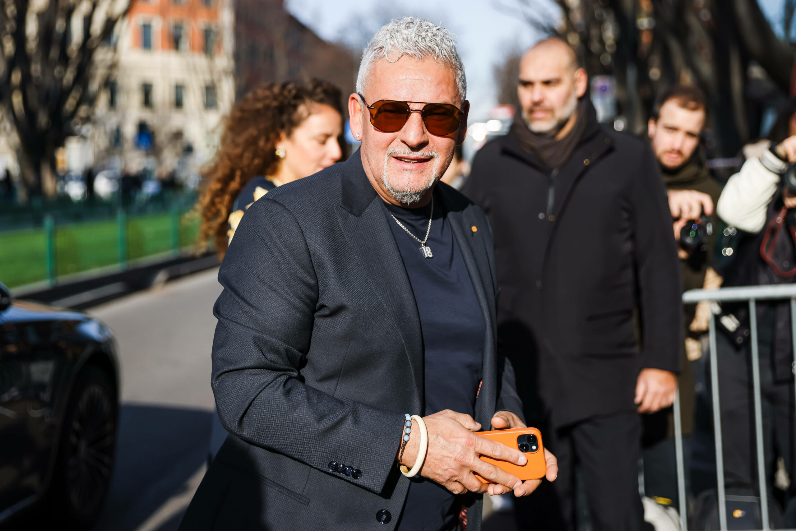 Roberto Baggio bei der Mailänder Fashion week 2023