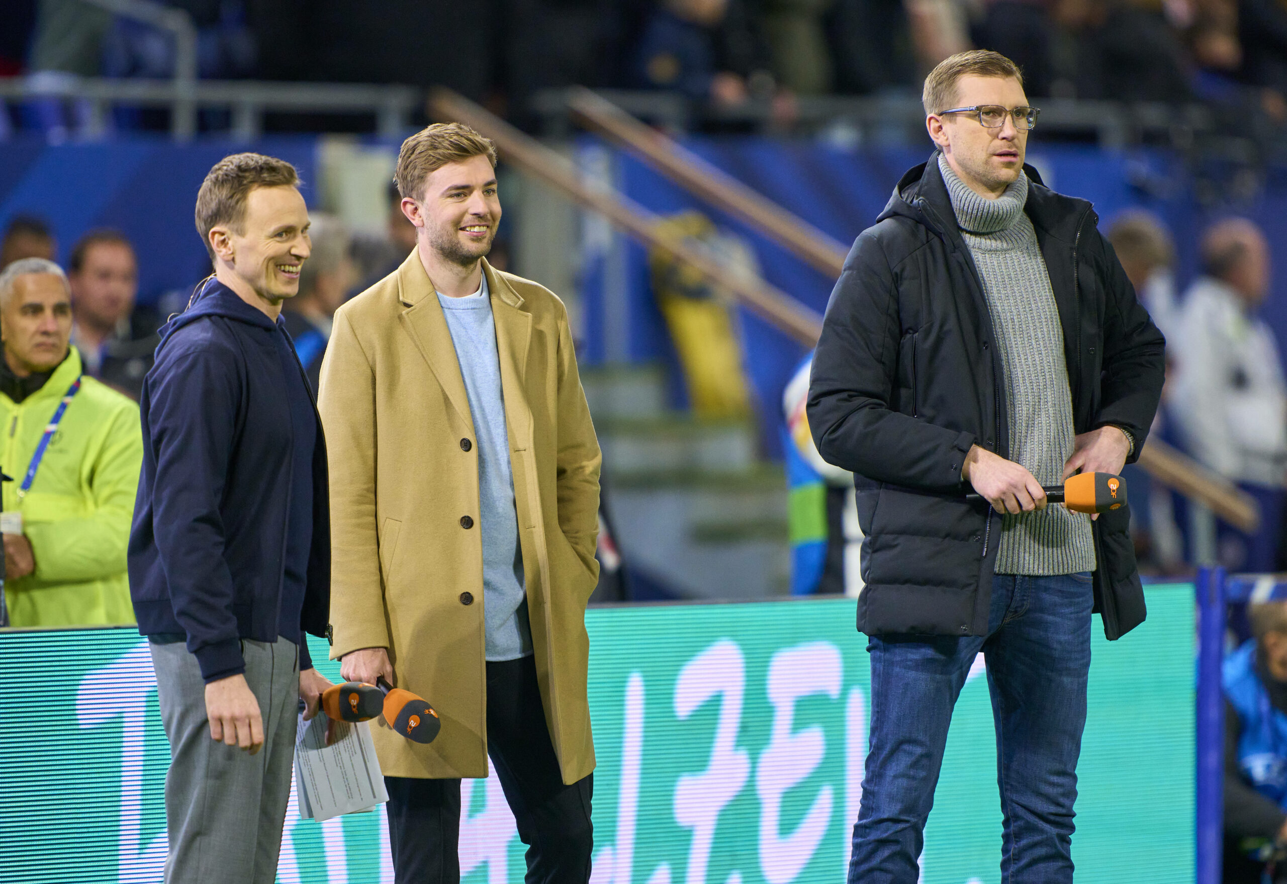 Jochen Breyer, Christoph Kramer und Per Mertesacker im Einsatz für das ZDF