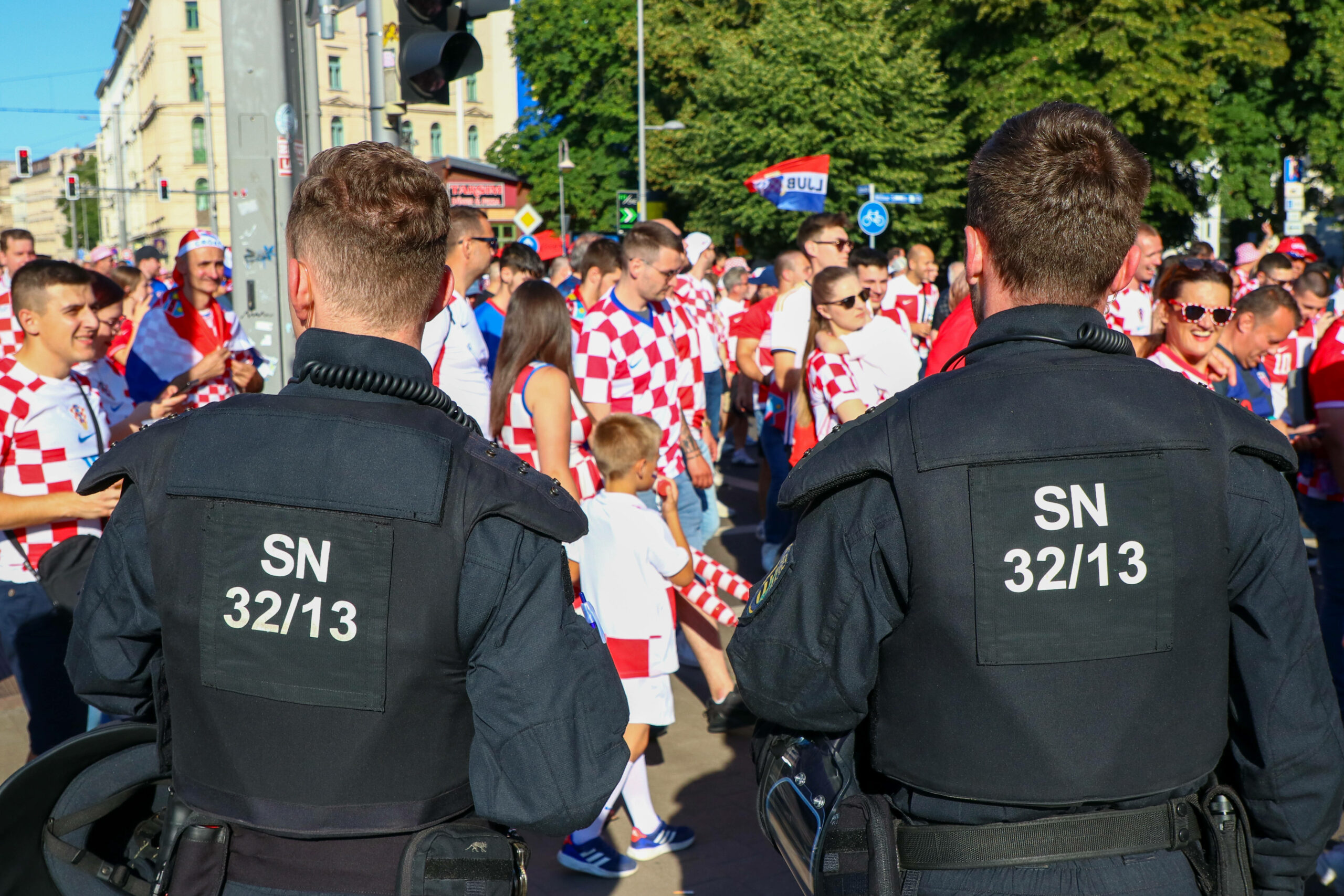 Polizei beim Spiel Kroatien gegen Italien