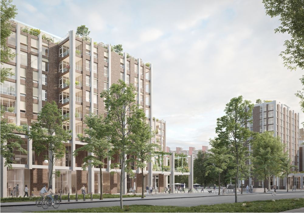 So sieht der Gewinnerentwurf des Schweizer Architekturbüros EMI für das neue Einkaufszentrum in Hamburg-Steilshoop aus.