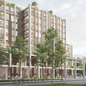 So sieht der Gewinnerentwurf des Schweizer Architekturbüros EMI für das neue Einkaufszentrum in Hamburg-Steilshoop aus.
