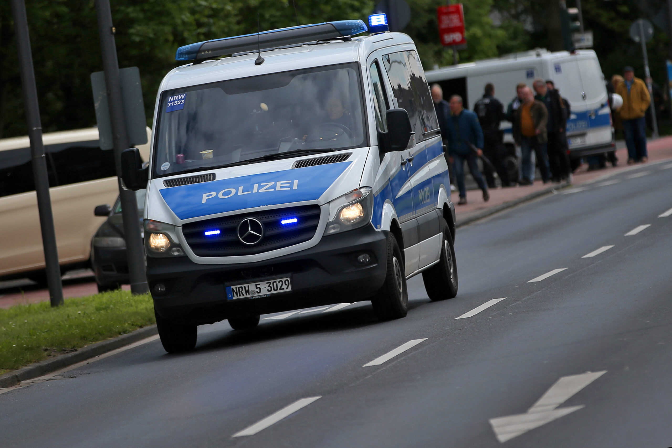 Ein Polizeiwagen in Köln