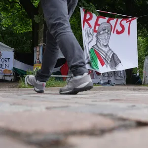 Pro-Palästina Protestcamp nahe der Uni Hamburg