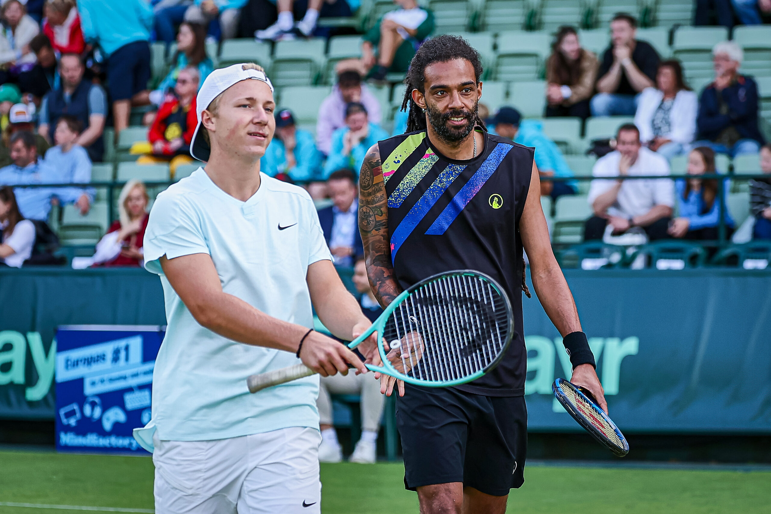 Max Schönaus im Doppel mit Dustin Brown