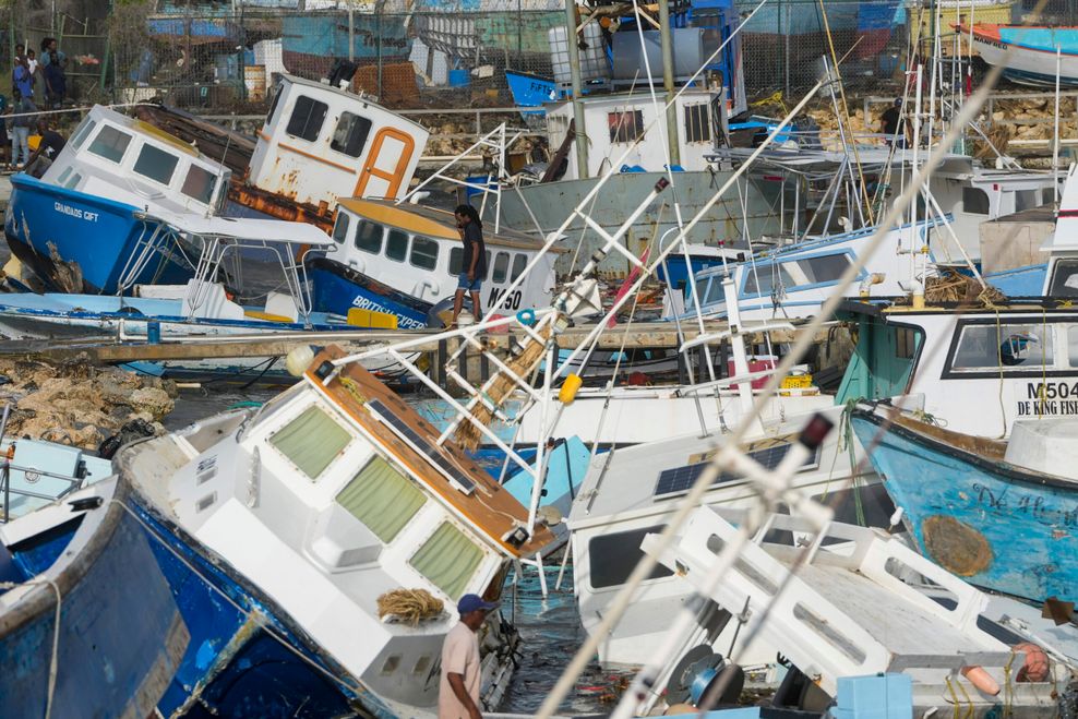 Auf Barbados hat „Beryl“ bereits schwere Schäden hinterlassen.