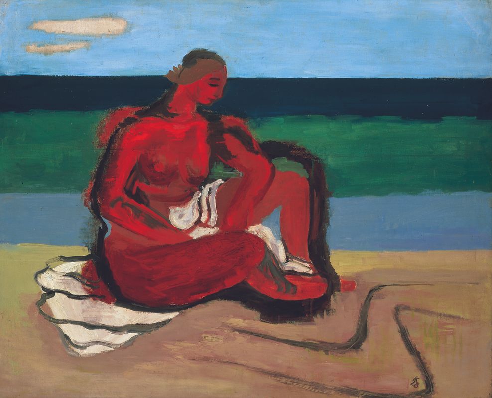 „Roter Akt am Meer“ von Karl Kluth