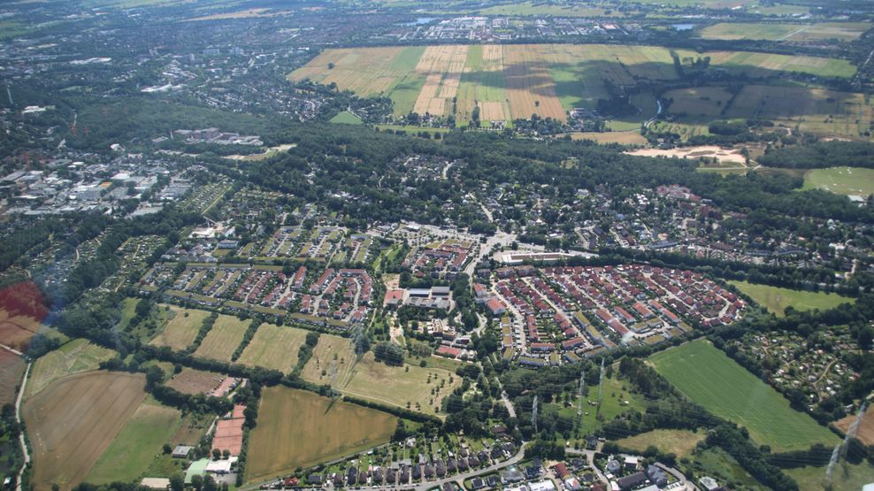 Sein kleines Dorf aus der Luft: Das Foto von Boberg machte Andreas Müller kürzlich bei einem Segelrundflug.