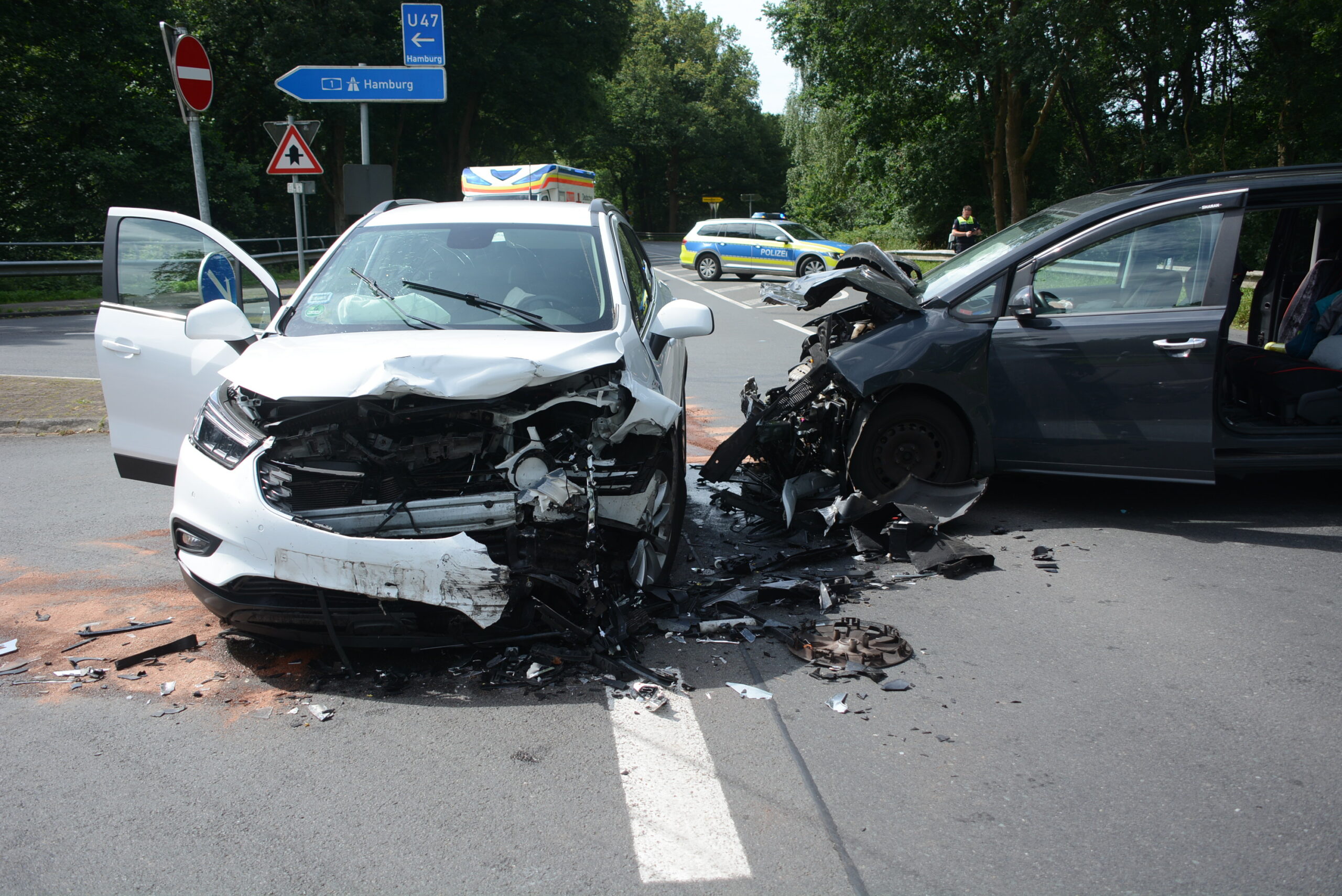 Bei dem Zusammenstoß wurden insgesamt sechs Menschen verletzt, darunter mehrere Kinder.