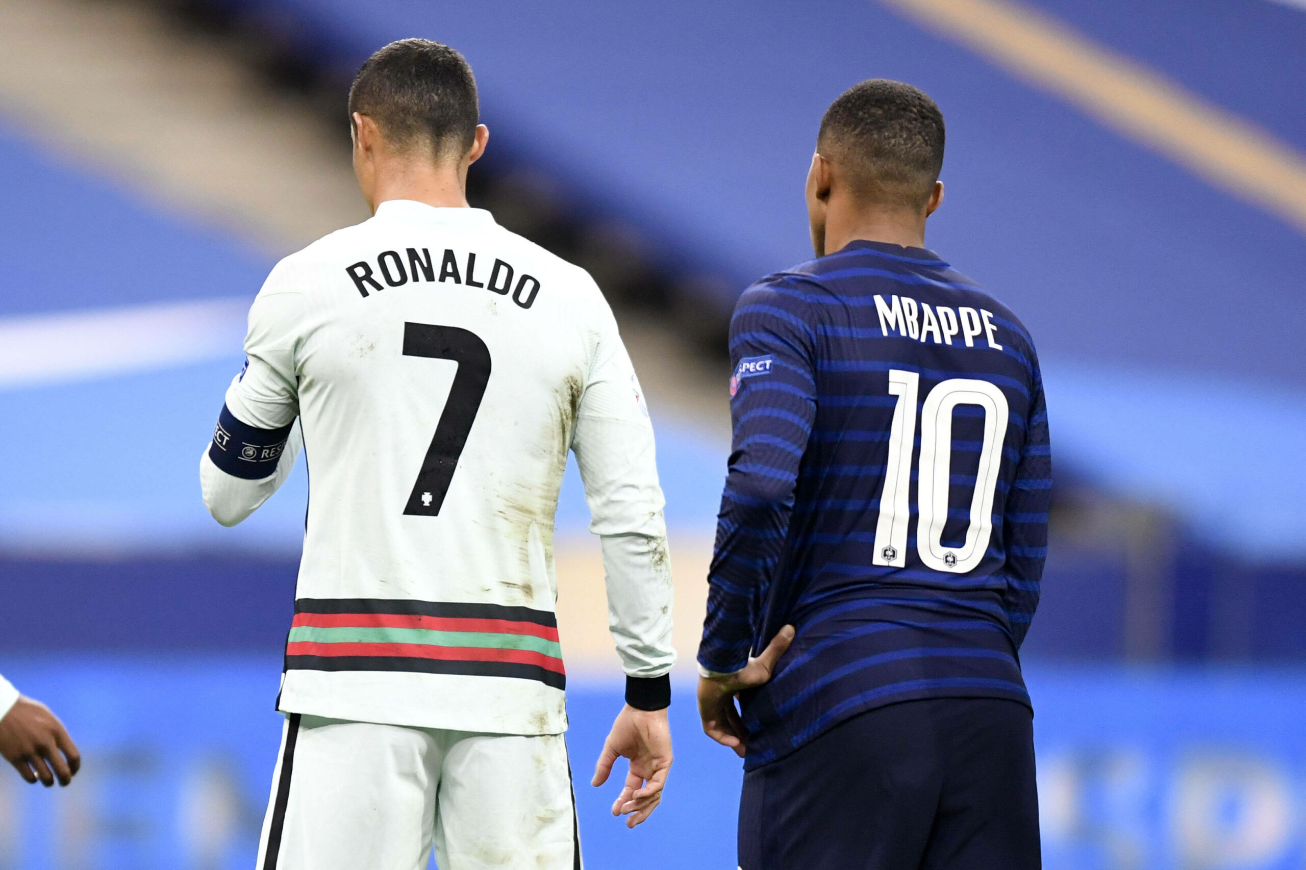 Cristiano Ronaldo und Kylian Mbappé im Nations League Duell