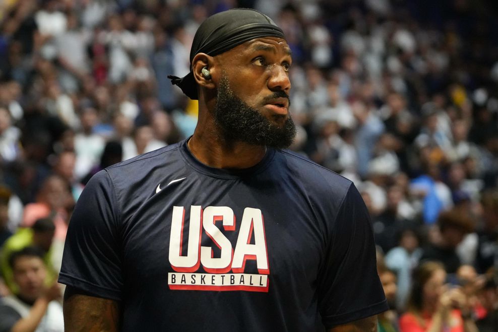 Basketballer LeBron James beim Team USA