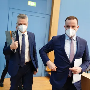 Sie mussten die Pandemie vor allem managen: der damalige RKI-Chef Lothar Wieler und Ex-Gesundheitsminister Jens Spahn (CDU).