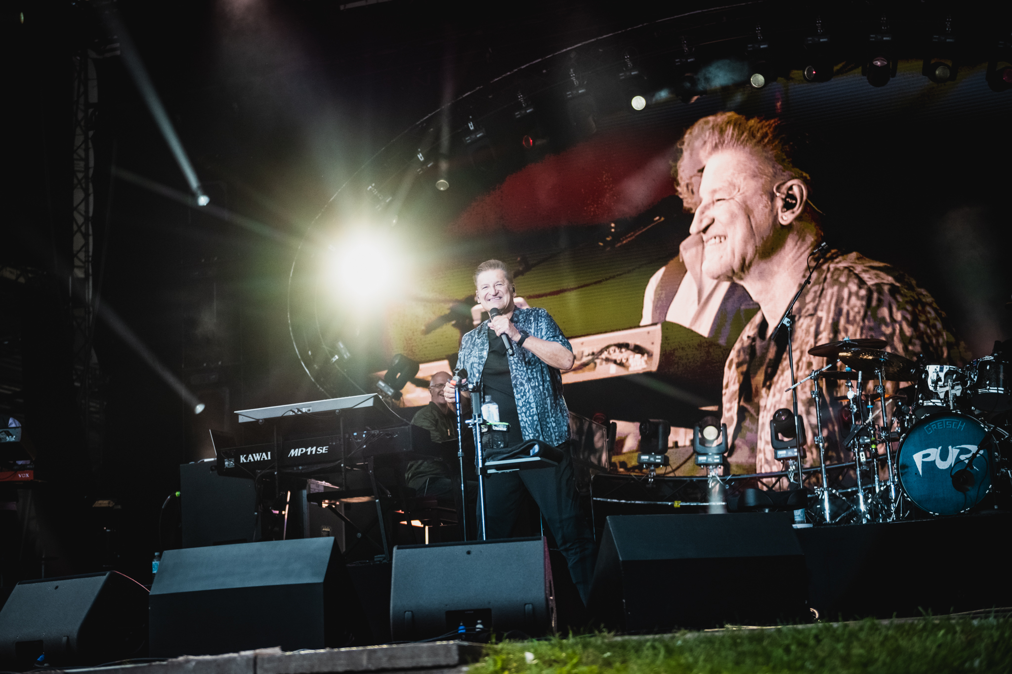 Pur-Sänger Hartmut Engler bei dem Stadtpark-Konzert am Samstag.