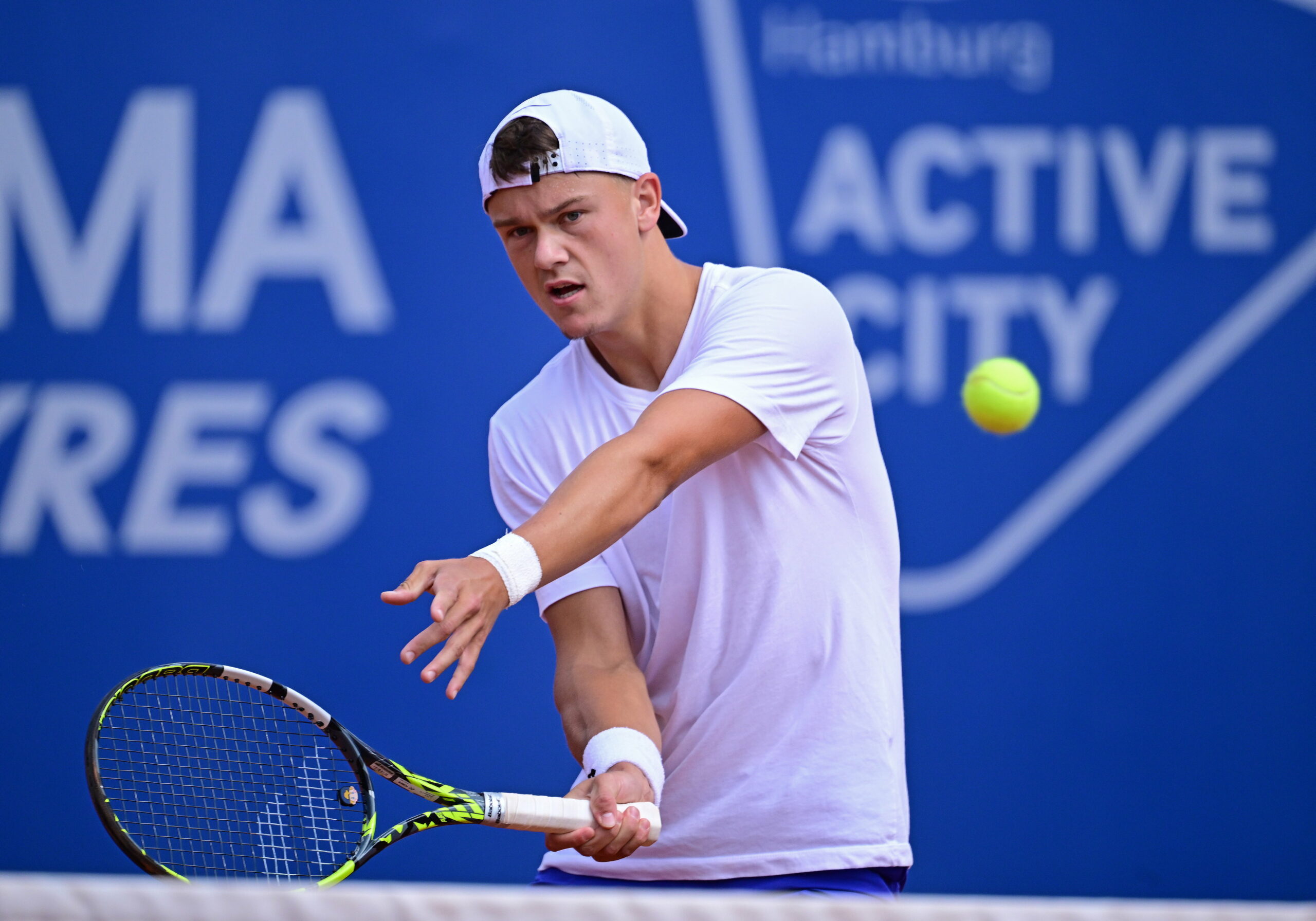 Holger Rune beim Training am Rothenbaum