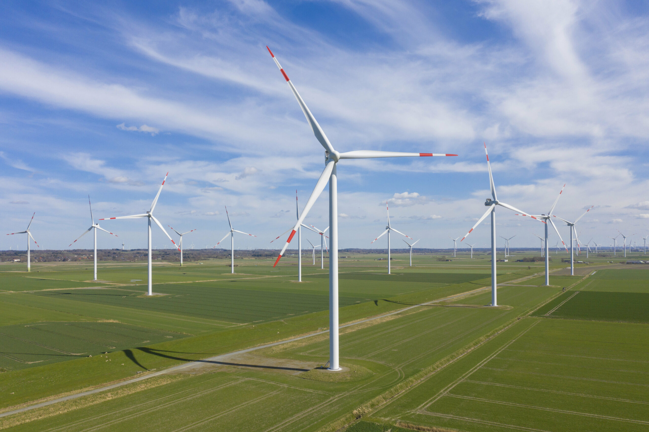 Ein Windpark in Schleswig-Holstein.