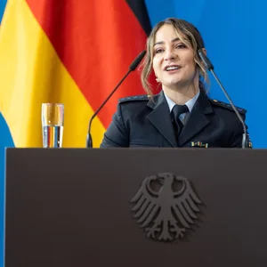 Kristina Vogel bei der Verleihung des silbernen Lorbeerblatts