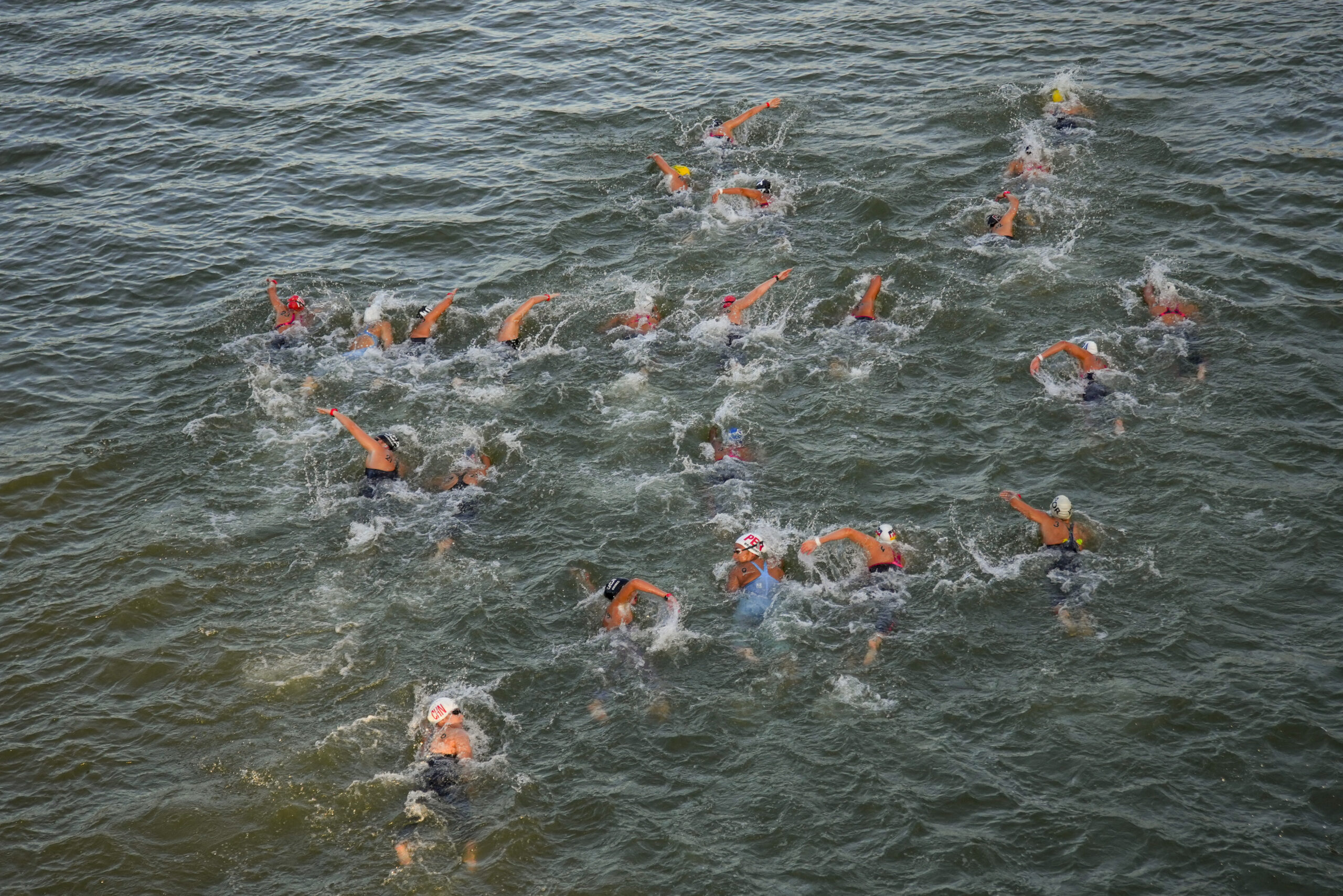 Freiwasserschwimmen in der Seine