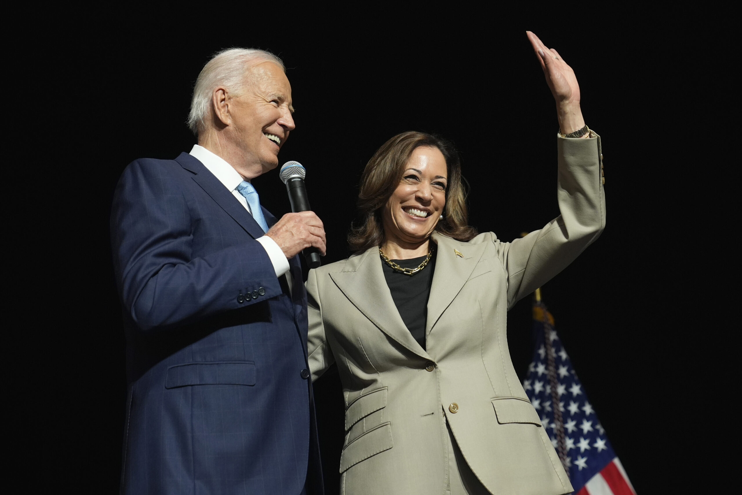 Joe Biden und Kamala Harris bei der Wahlkampfveranstaltung am Freitag.