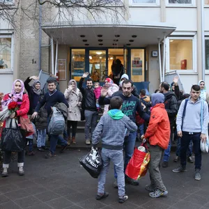 Geflüchtete kommen 2016 in der Unterkunft Sophienterrasse in Harvestehude an.